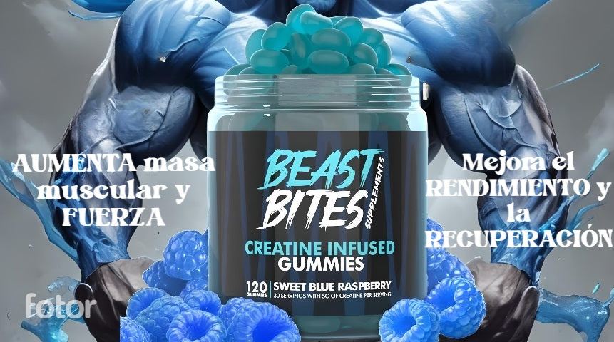 BEAST BITES GUMMIES - Creatina en Gomitas - Desarrollo Muscular