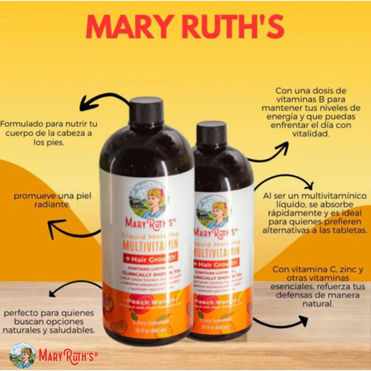 COMBO MARY RUTHS - CABELLLO RADIANTE Y FUERTE + MULTIVITAMÍNICO FAMILIAR